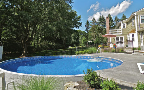 Radiant Pool with Stamped Concrete